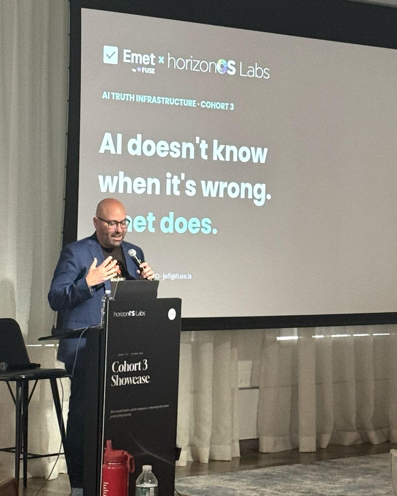 Presenting Emet at the HorizonOS Labs Cohort 3 showcase in New York